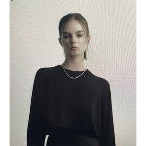 Zara Women's Black Round Neck Pullover Sweater Size Large